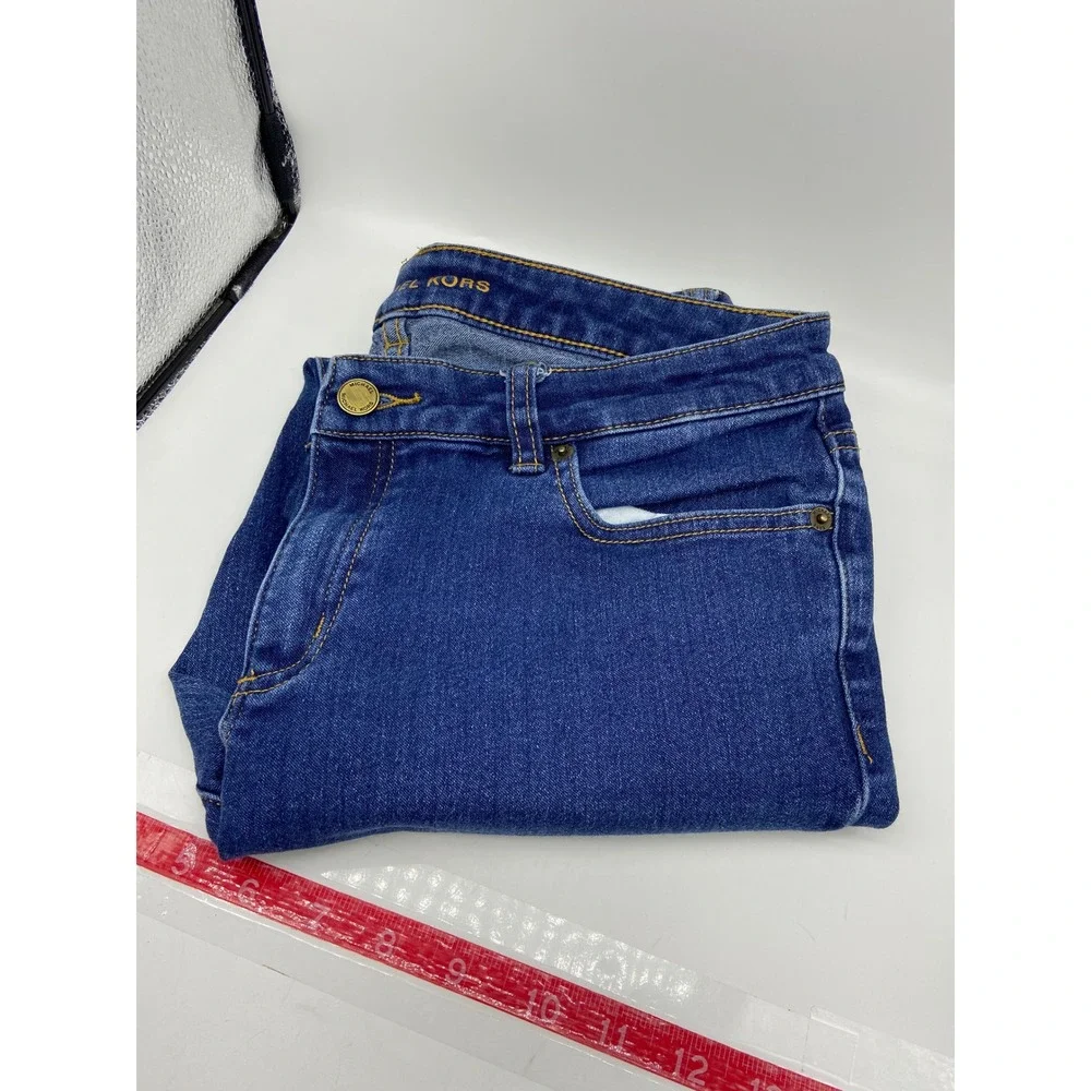 Michael Kors Jeans Blue Skinny Mid Rise Stretch Denim Size 6 Preppy